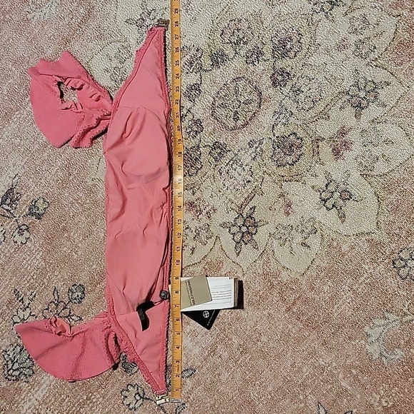 VIX Paula Hermanny Pink Laser Cut Scales Bandeau TOP with Sleeves - Size L D Cup - Picture 13 of 16